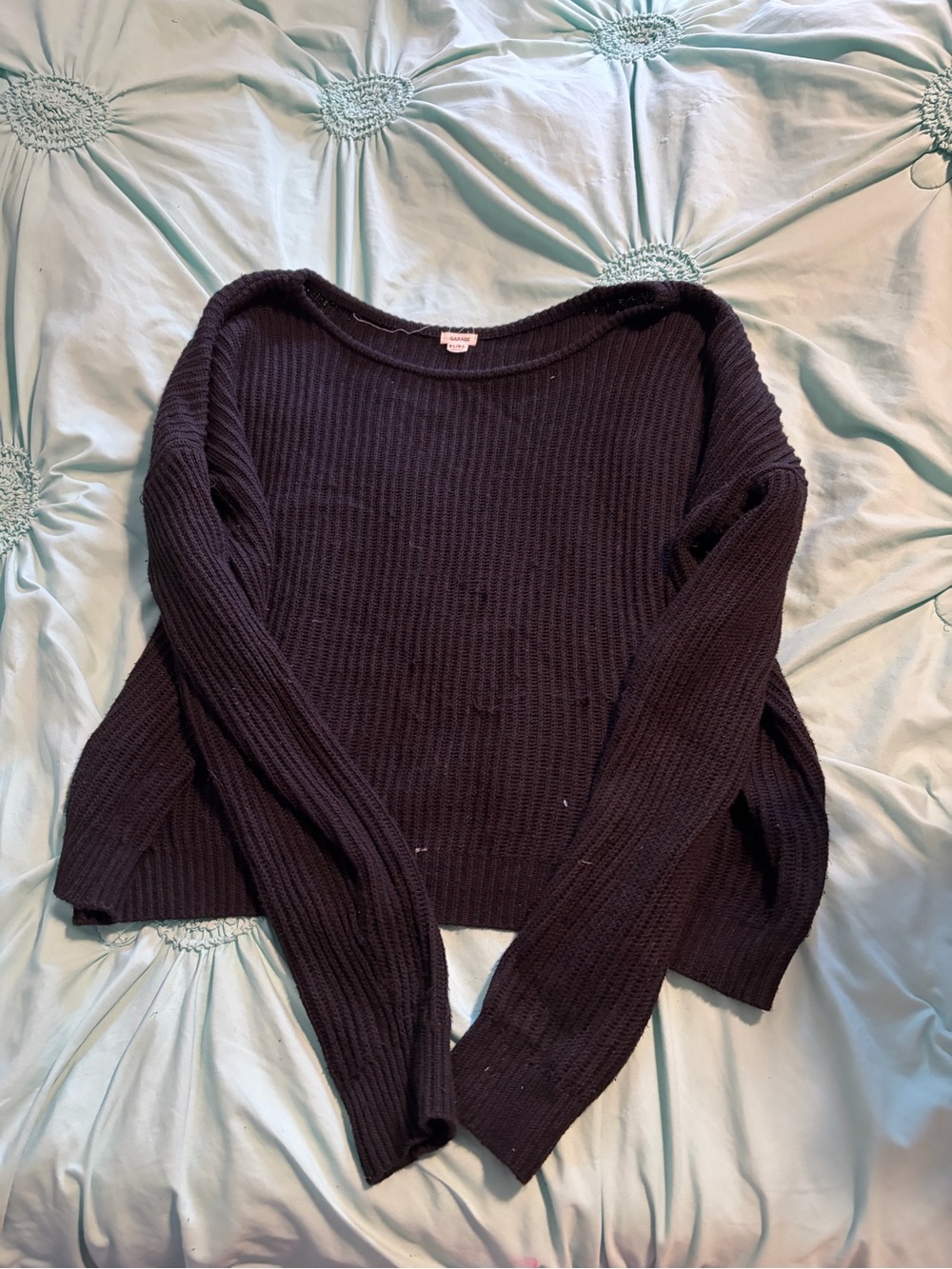 Black Ribbed Women's Sweater -